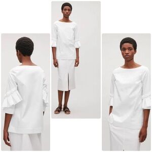 Top with Frill Sleeves